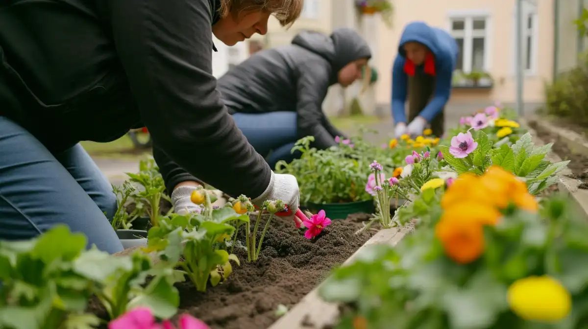 BLOMLÅDORNA PÅ GÅRDEN